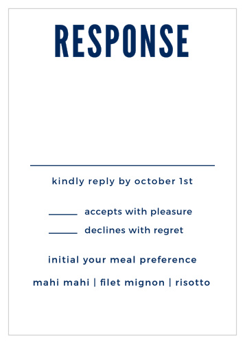 Modern Nautical Response Cards