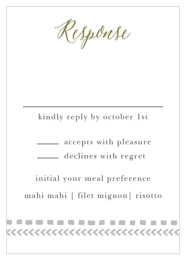 Rustic Tribal Response Cards