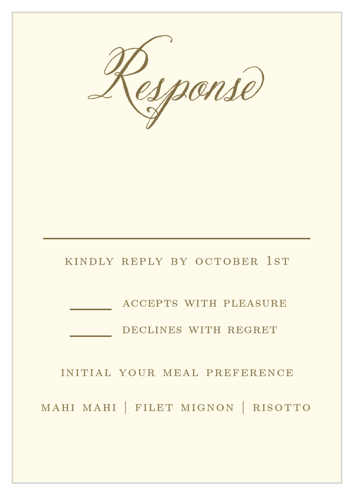 Romantic Vintage Response Cards