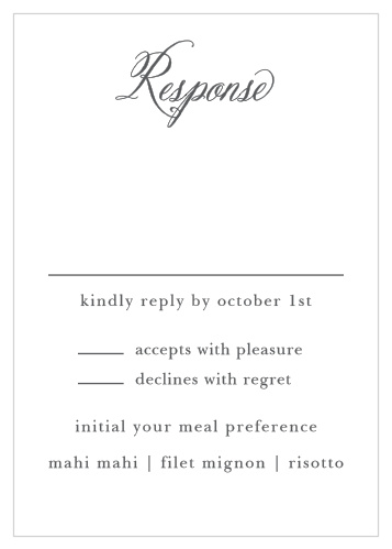 Calligraphy Script Response Cards