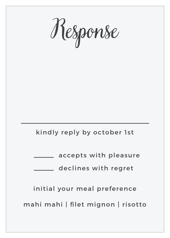 Garden Party Response Cards