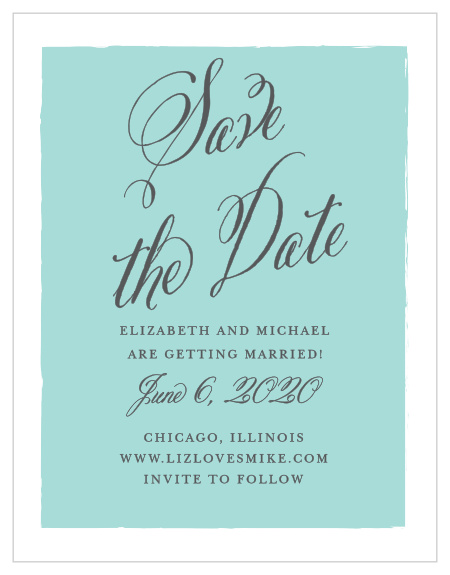 The Calligraphy Script Save-the-Date Cards are part of the Crafty Pie collection by Basic Invite.  Now you can take your favorite save the date design and instantly personalize it online with real-time previews.