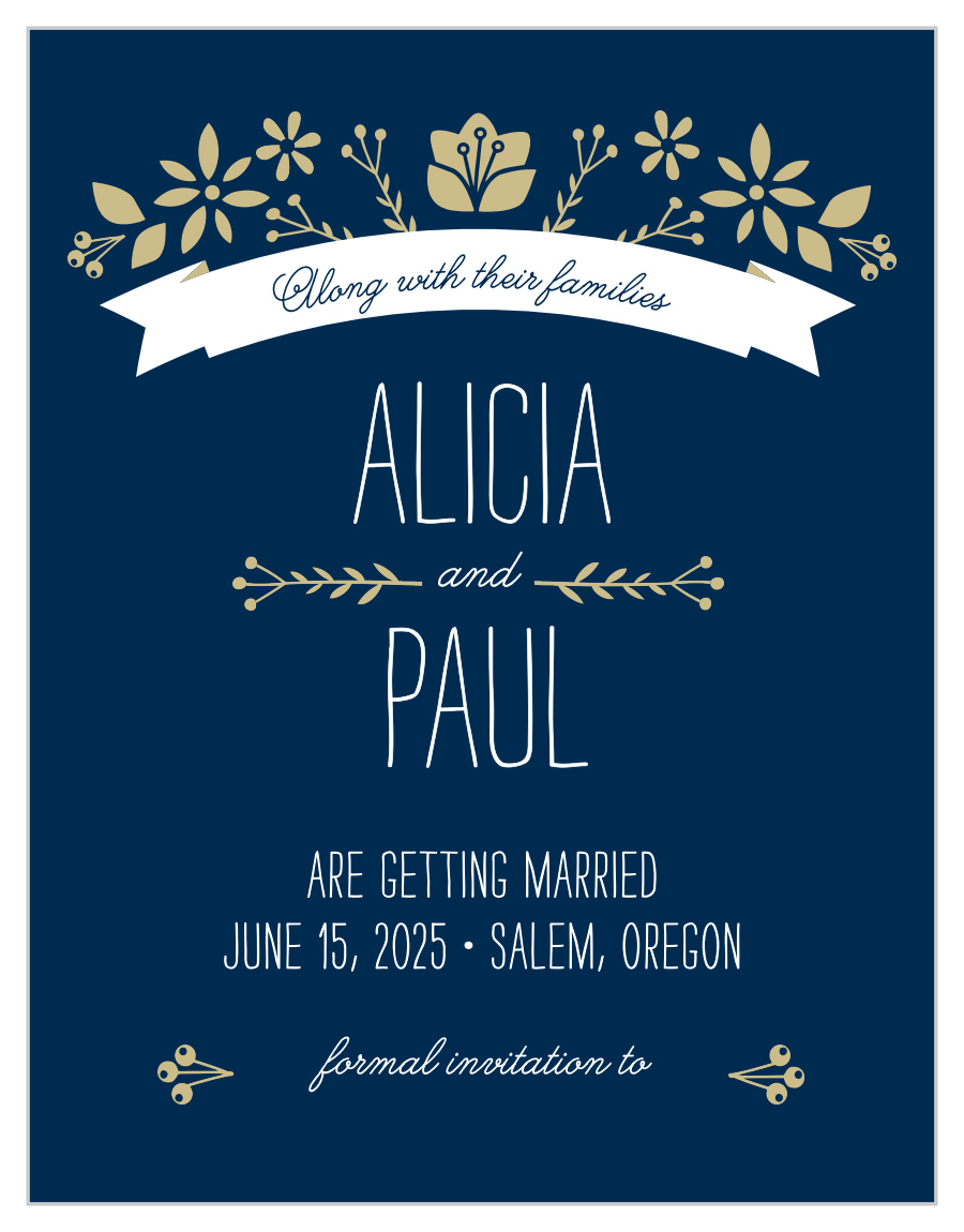 Folksy Floral Save the Date Cards