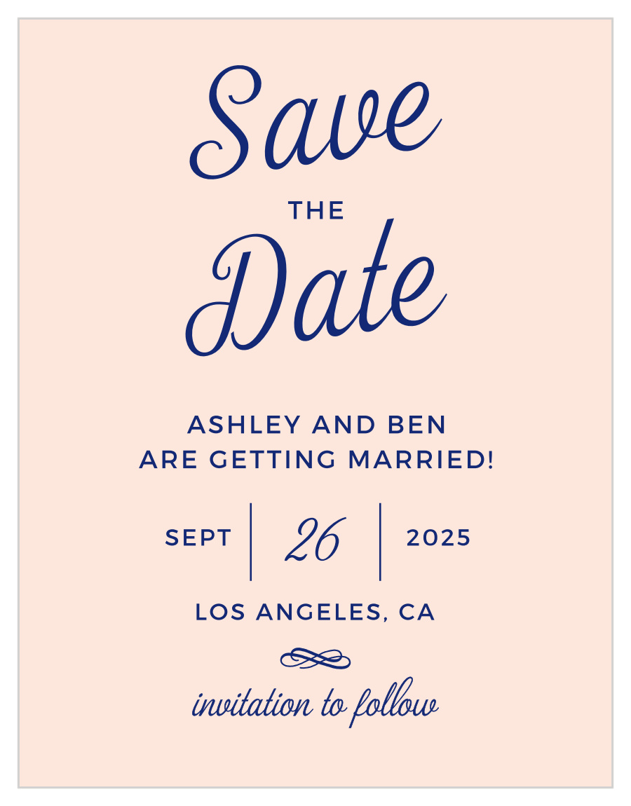 Diamond Monogram Save the Date Cards