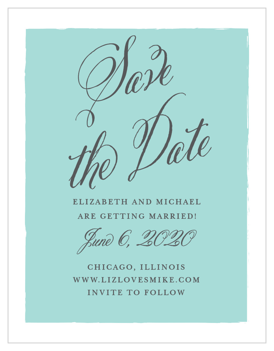 Calligraphy Script Save the Date Magnets