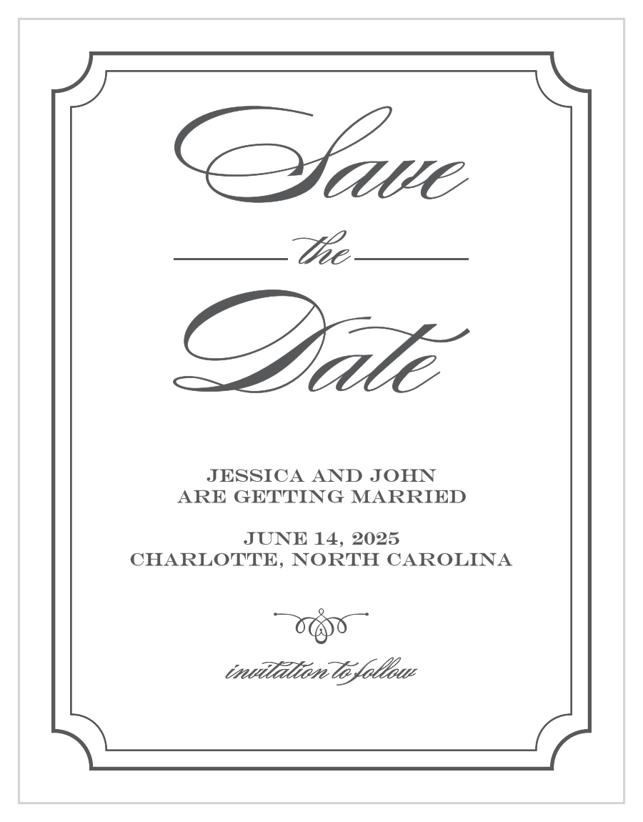 Elegant Script Save the Date Magnets