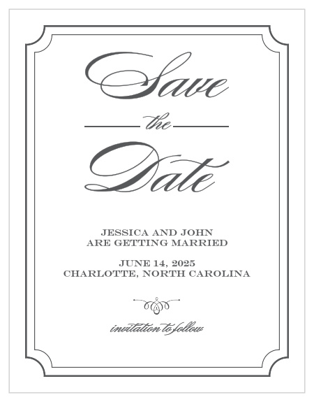Reserve your spot in guests' calendars with the Elegant Script Save-the-Date Magnets from the Crafty Pie Collection at Basic Invite.