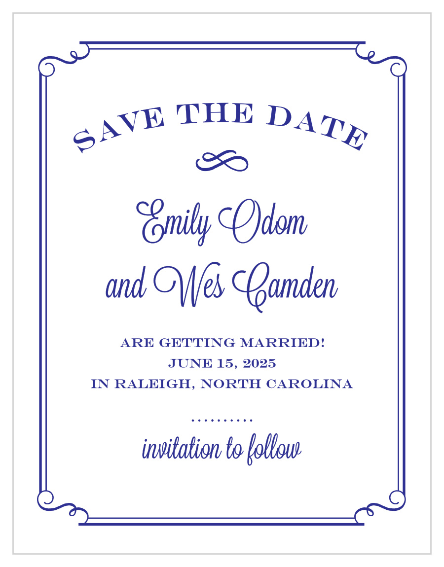 Handwritten Deco Save the Date Magnets