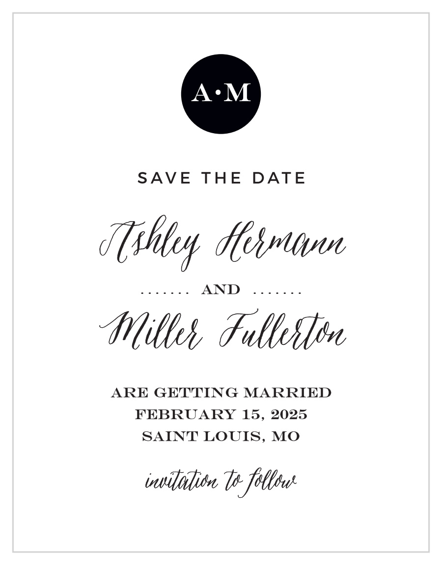 Modern Elegant Save the Date Magnets