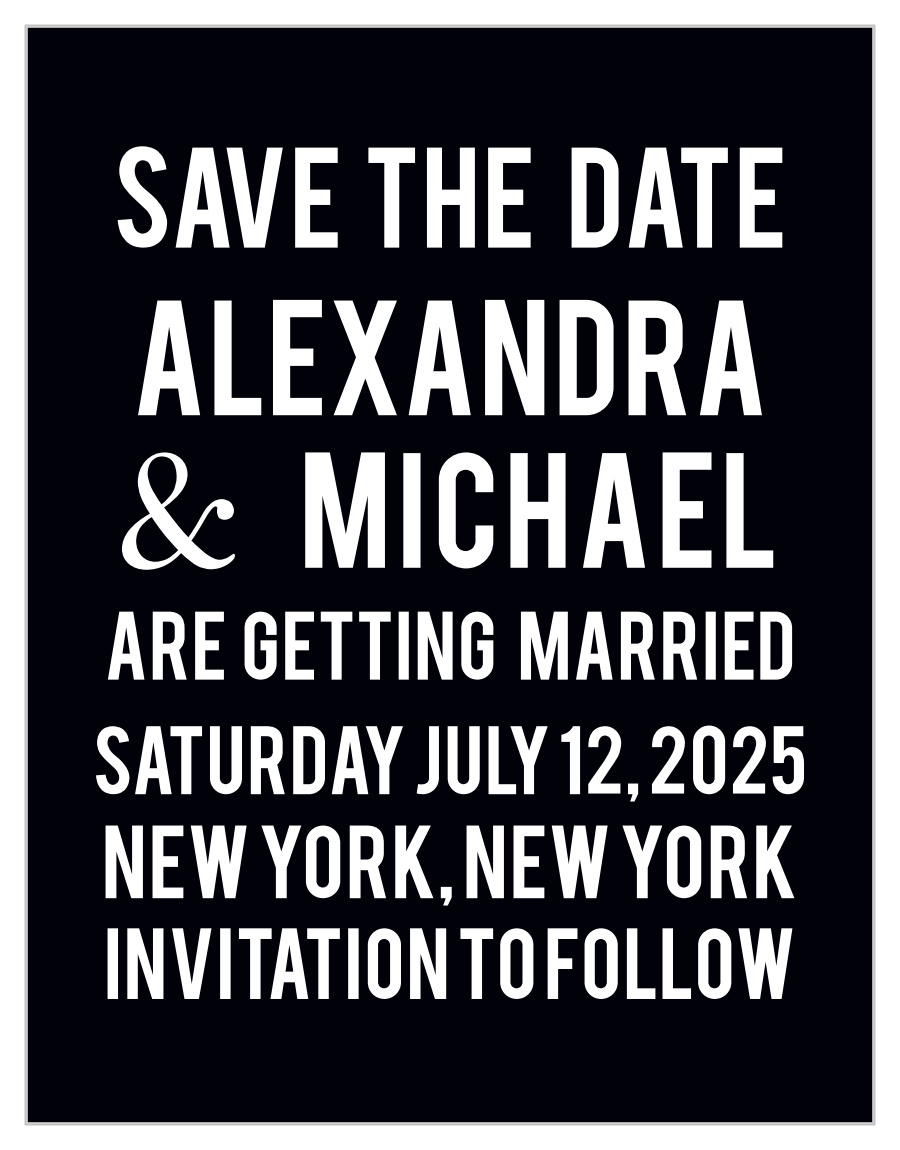 Modern Poster Save the Date Magnets