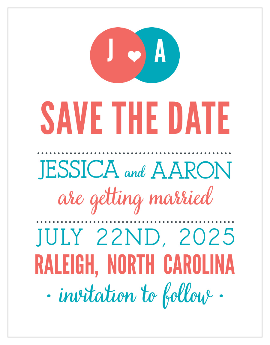 Modern Venn Save the Date Magnets