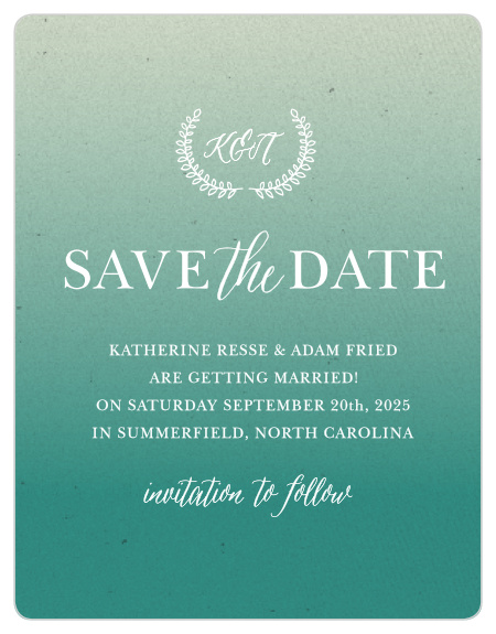 Announce your upcoming wedding with the Rustic Ombre Save-the-Date Magnets from the Crafty Pie Collection at Basic Invite.