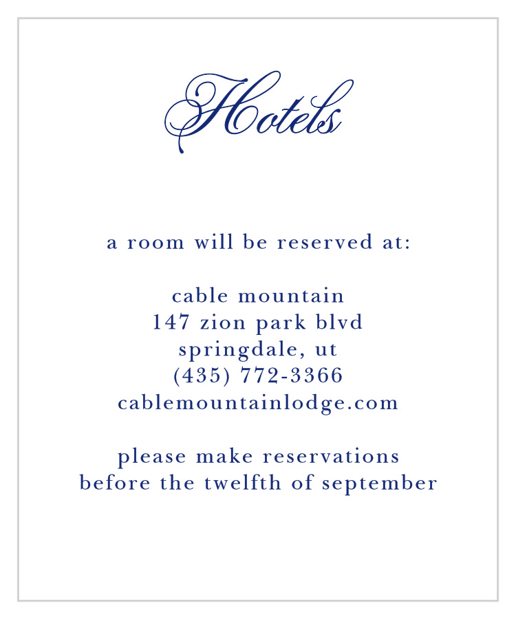 Preppy Stripe Accommodation Cards