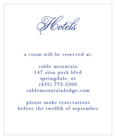 Preppy Stripe Accommodation Cards