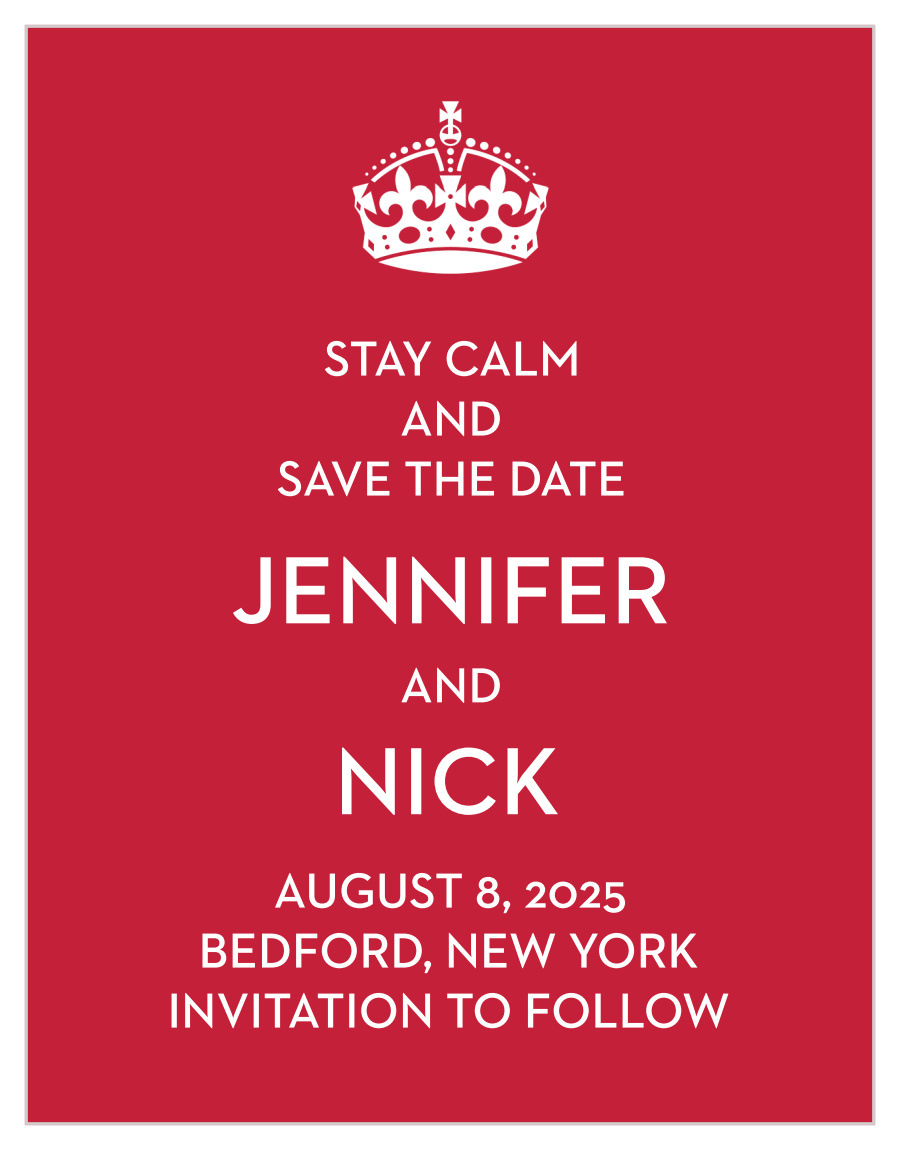 Royal Crown Save the Date Cards