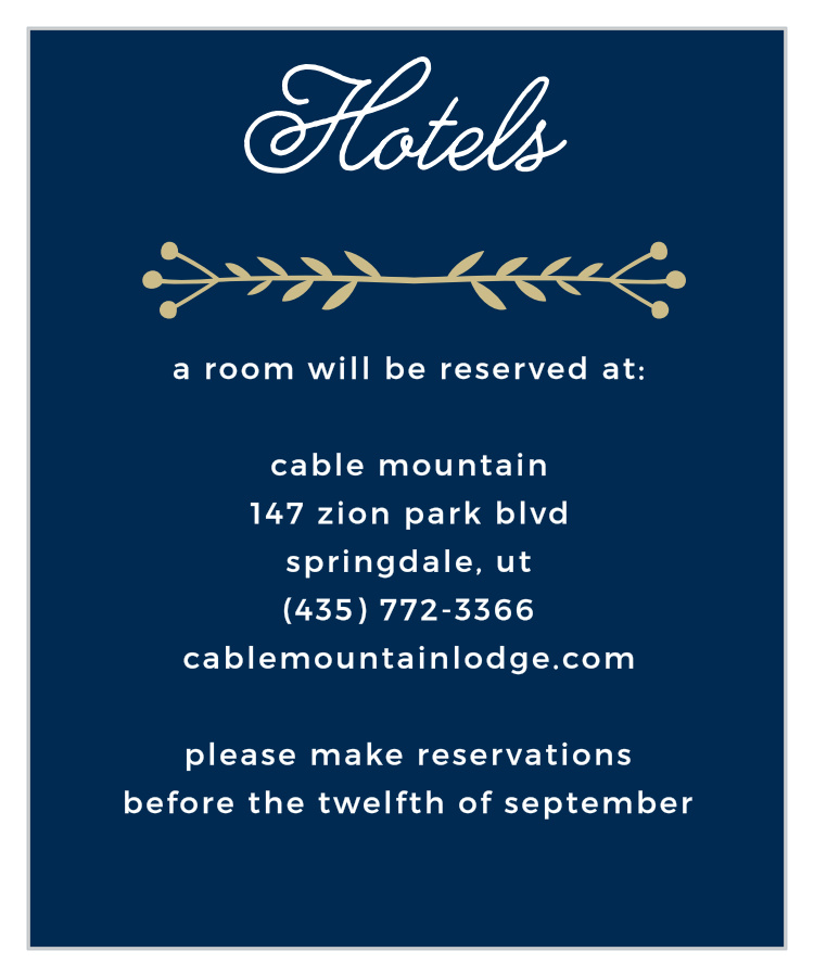 Folksy Floral Accommodation Cards
