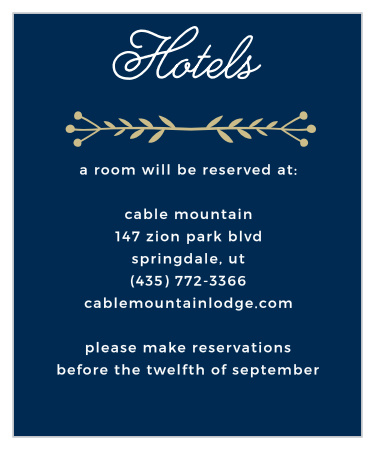 Folksy Floral Accommodation Cards