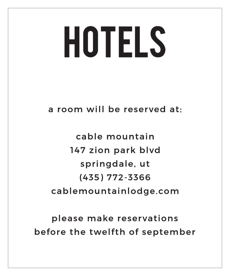 Modern Poster Accommodation Cards