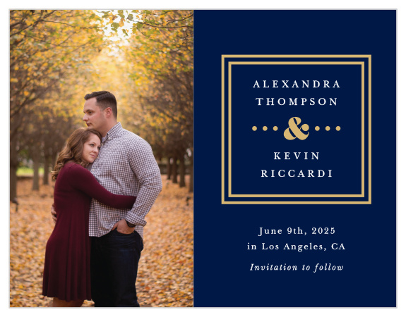 Our Simple Square Save the Date Card is seamless in design and refinement. 