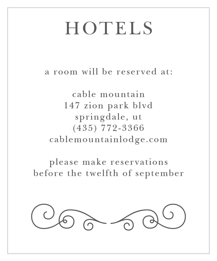 Parisian Chic Accommodation Cards