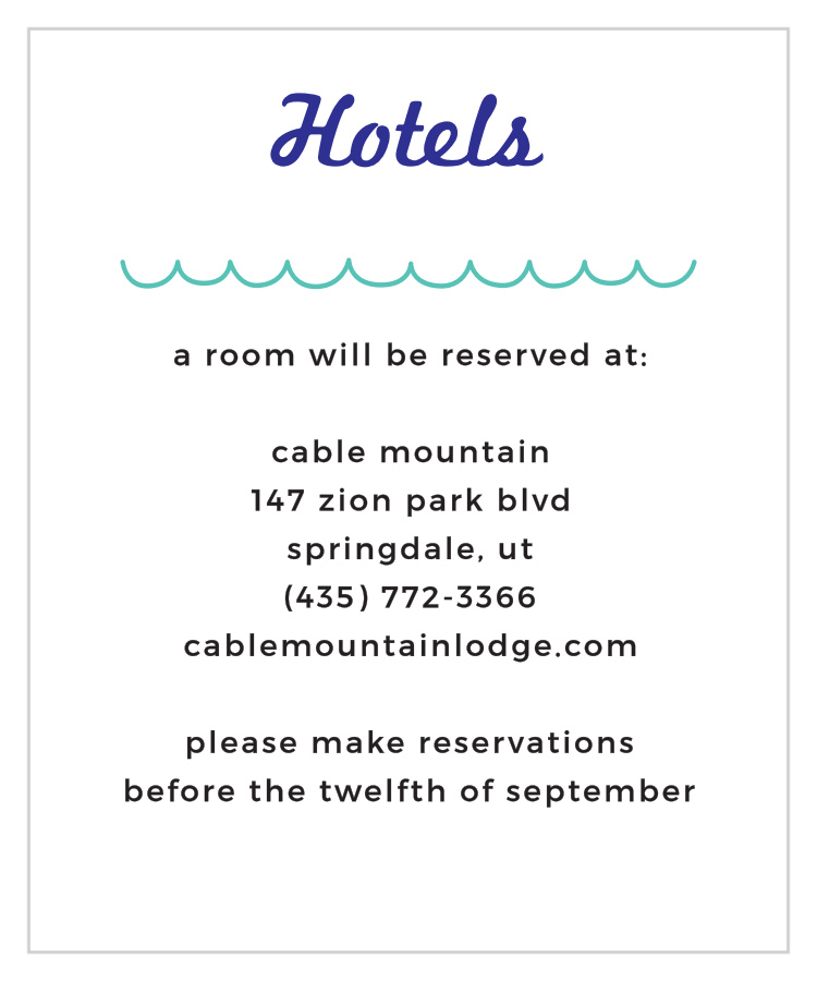 Modern Beach Accommodation Cards