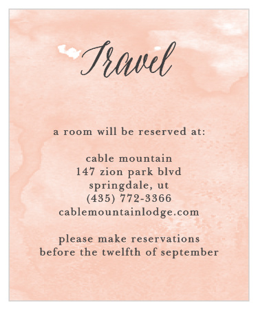 Watercolor Script Accommodation Cards