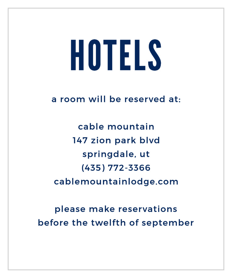 Modern Nautical Accommodation Cards