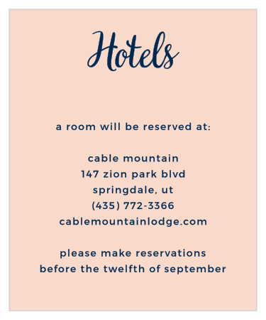 Modern Love Accommodation Cards