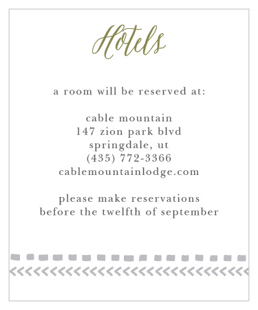 Rustic Tribal Accommodation Cards