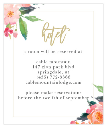 Standing Ovation Accommodation Cards