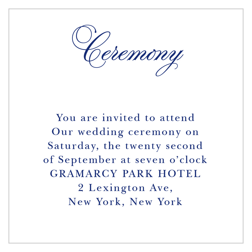 Preppy Stripe Ceremony Cards