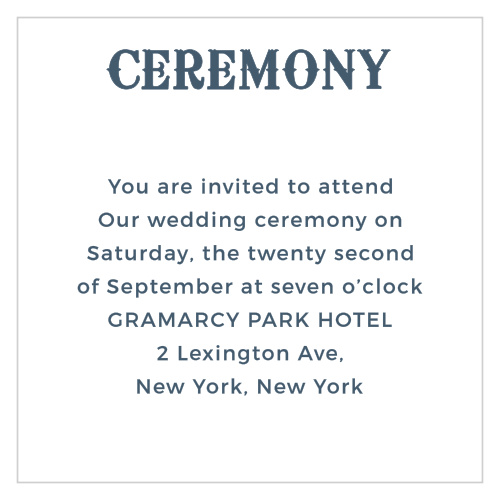 Retro Poster Ceremony Cards