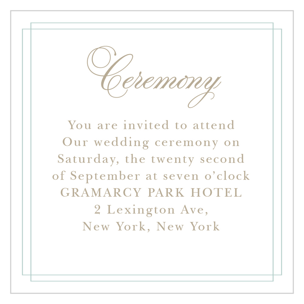 Emily Swash Ceremony Cards