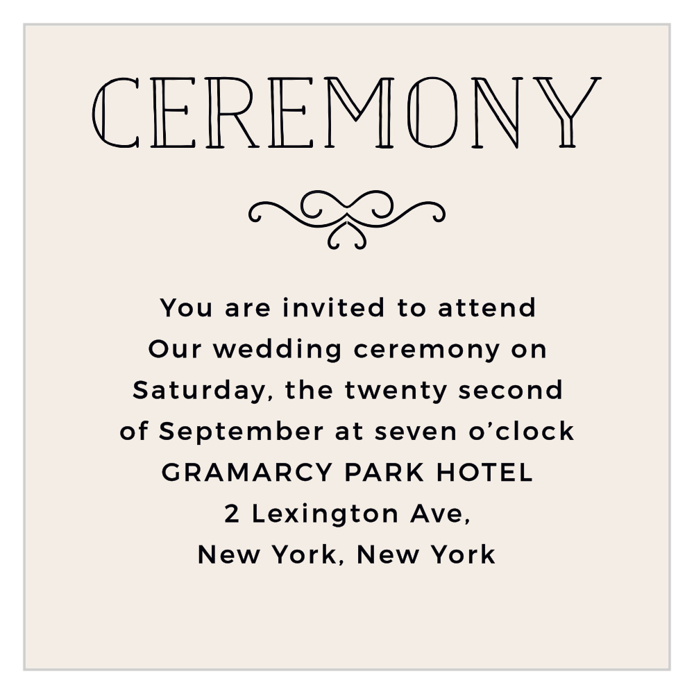 Classic Penmanship Ceremony Cards