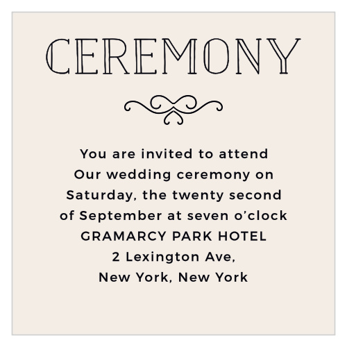 Classic Penmanship Ceremony Cards