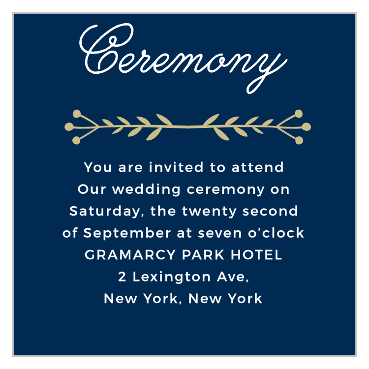 Folksy Floral Ceremony Cards