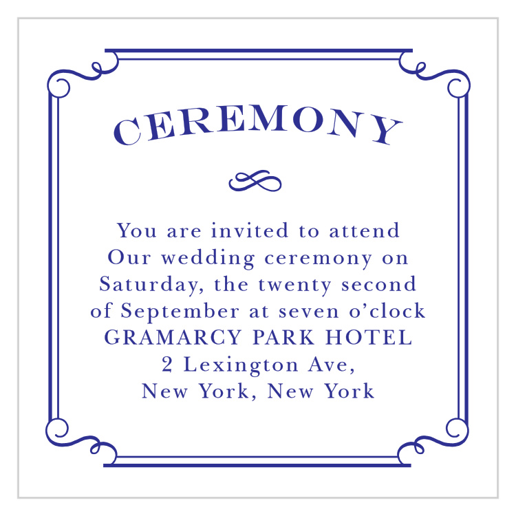 Handwritten Deco Ceremony Cards