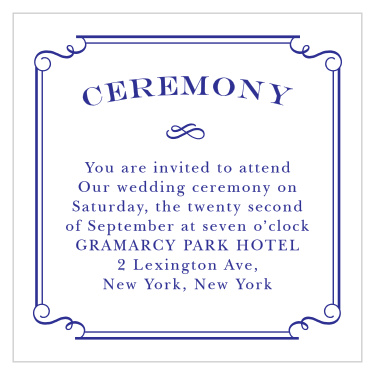 Handwritten Deco Ceremony Cards