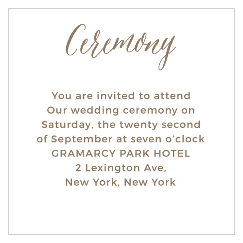 Rustic Lace Ceremony Cards