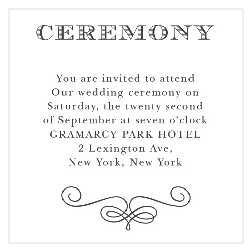 Fancy Chalkboard Ceremony Cards