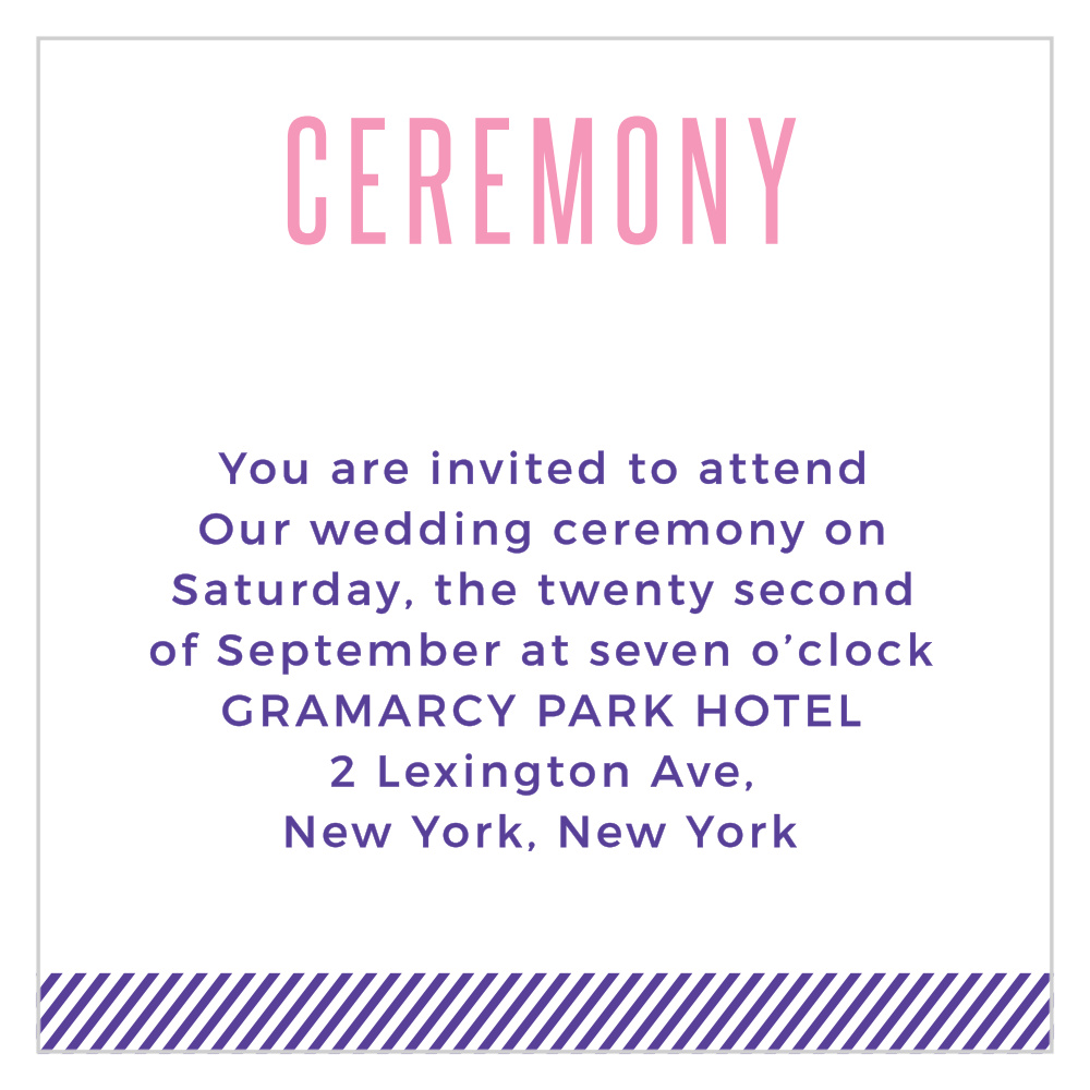 Artful Elegance Ceremony Cards