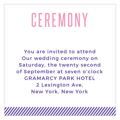 Artful Elegance Ceremony Cards