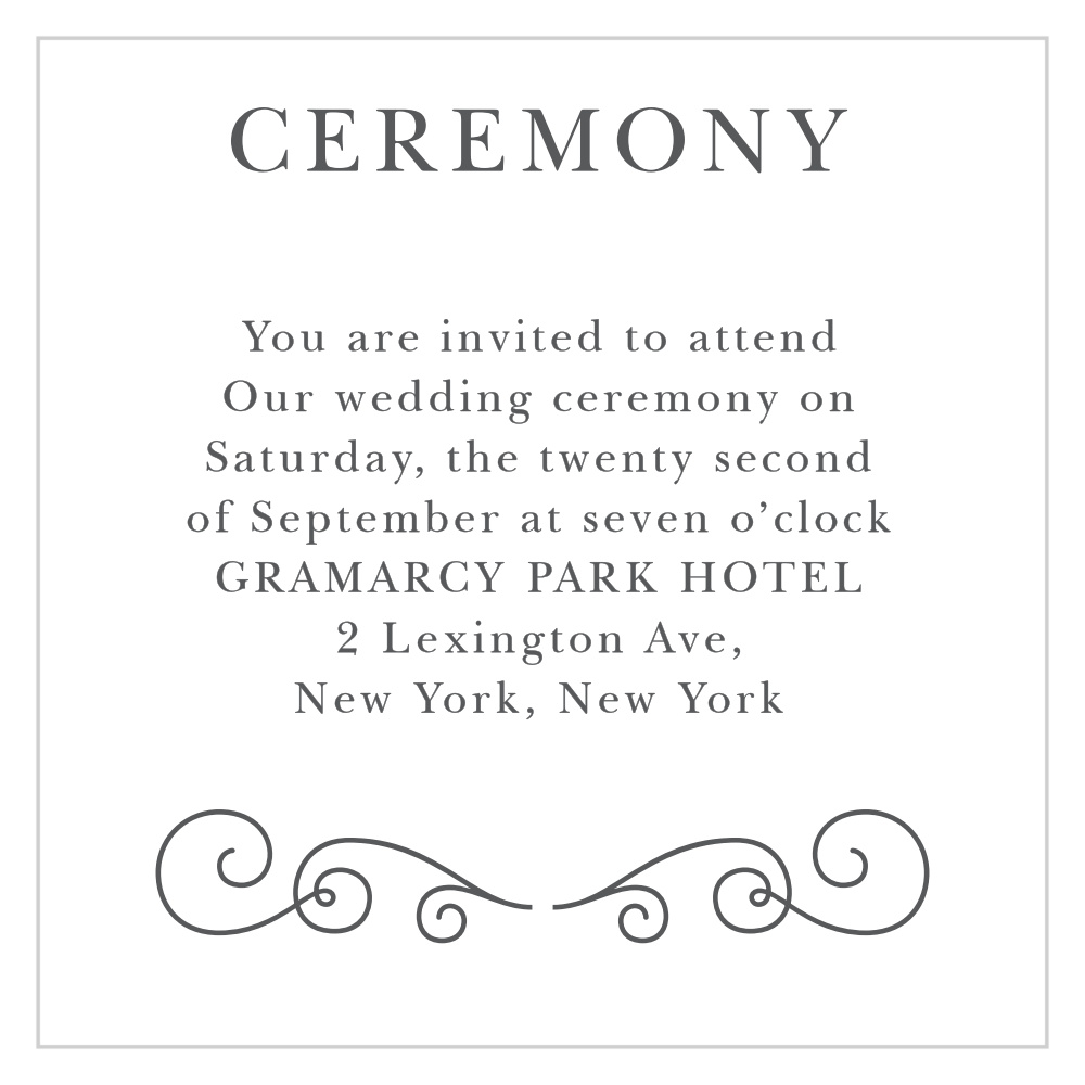 Parisian Chic Ceremony Cards