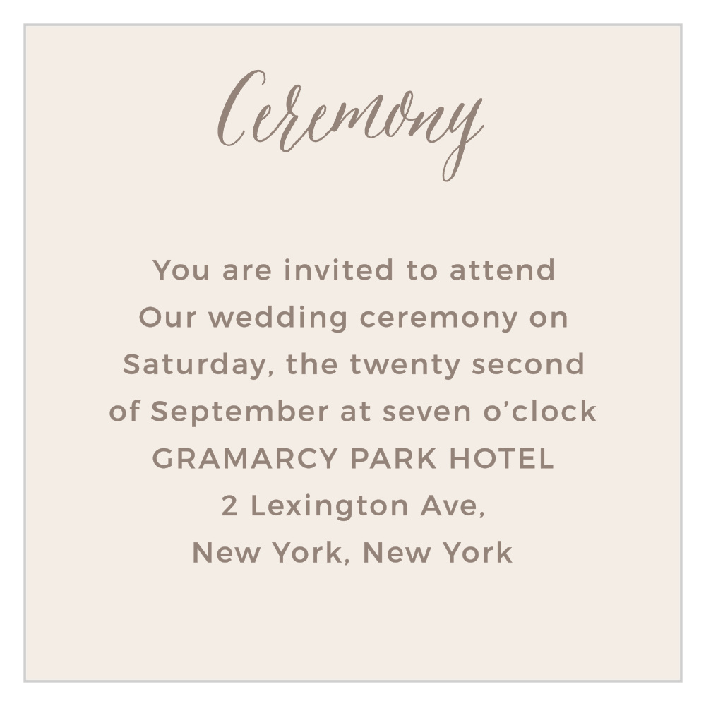 Rustic Floral Ceremony Cards