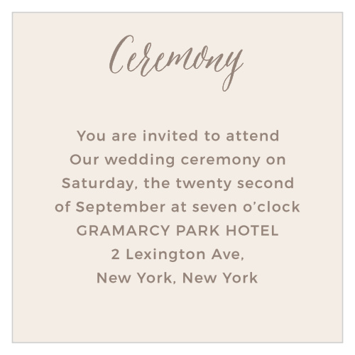 Rustic Floral Ceremony Cards
