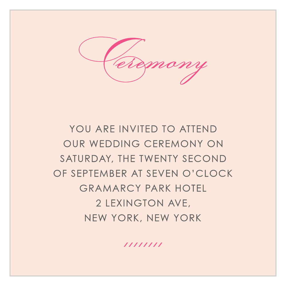 Diamond Monogram Ceremony Cards