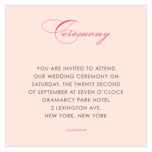 Diamond Monogram Ceremony Cards