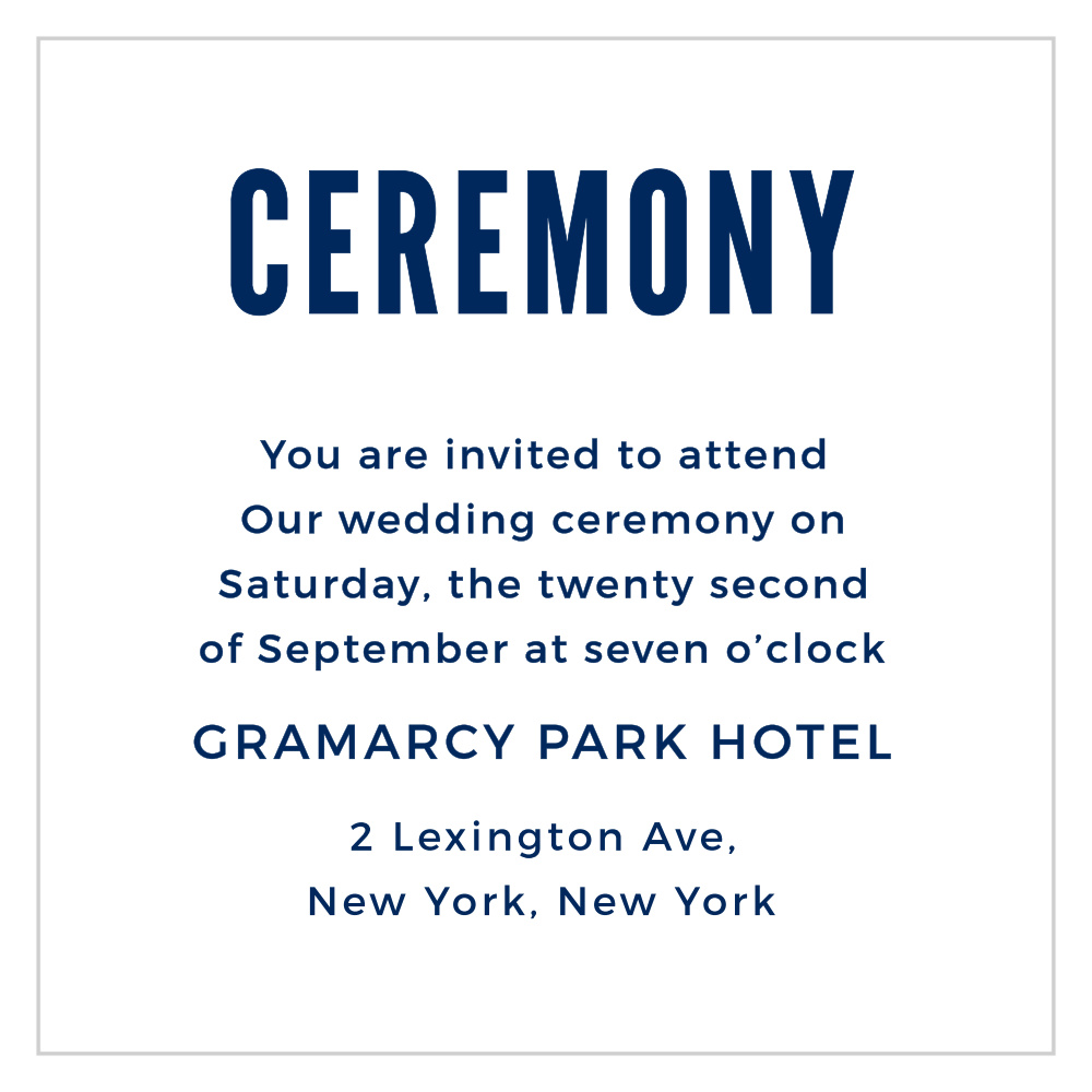 Modern Nautical Ceremony Cards