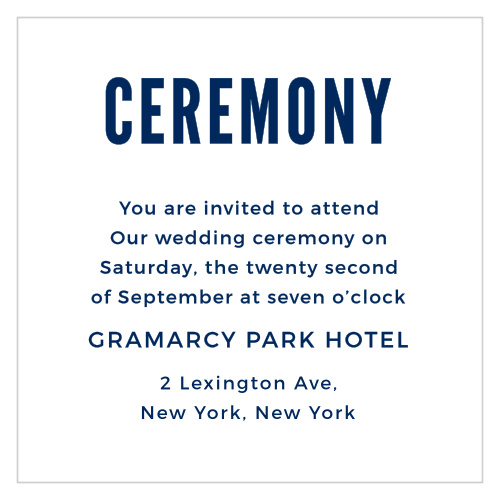 Modern Nautical Ceremony Cards