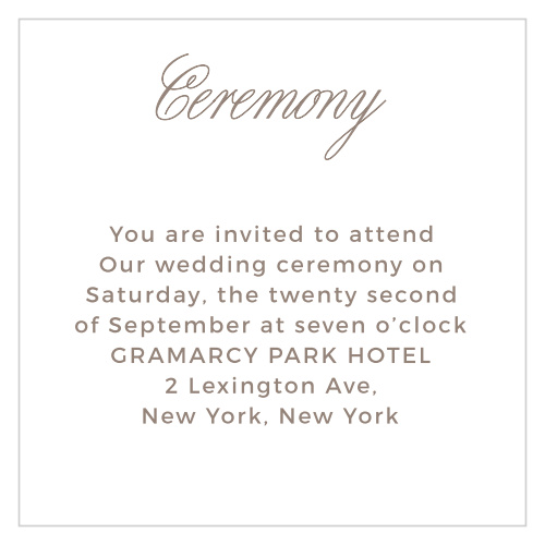 Vintage Frame Ceremony Cards